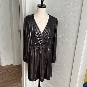 Michael Kors NWT Metallic Long Sleeve Dress